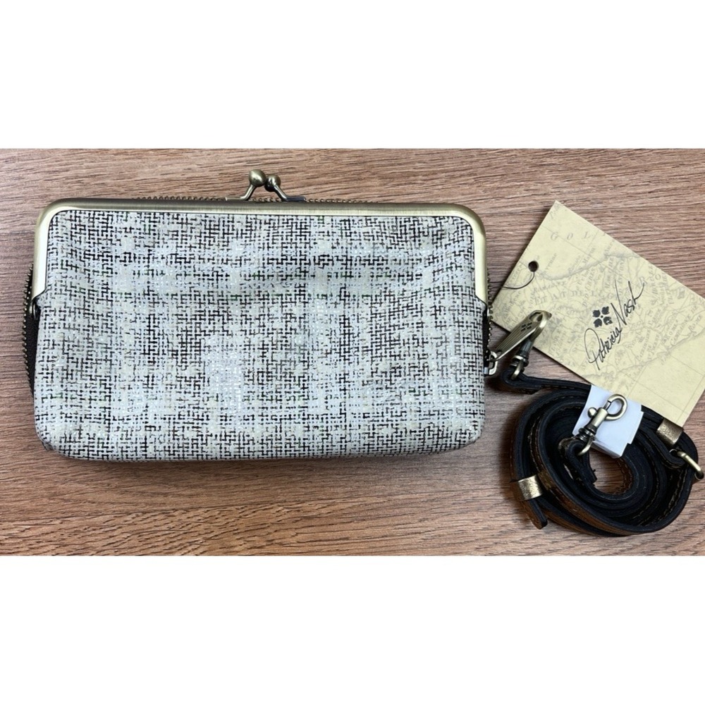Patricia Nash Missoula Herringbone Frame Bag Crossbody Clutch Small Kisslock NEW